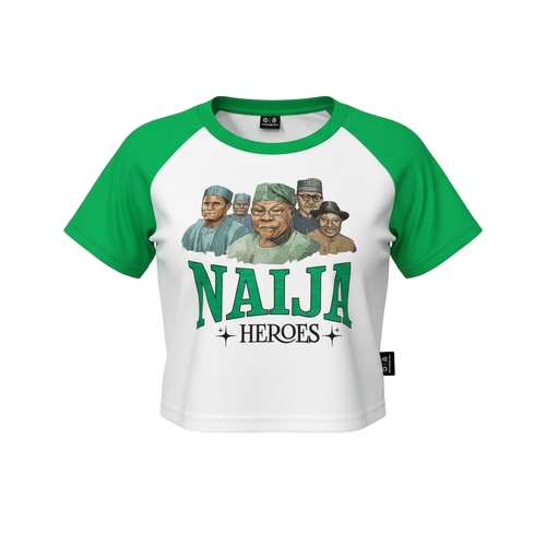 HEROES Black Raglan Crop Top Greatness Clothing Shop