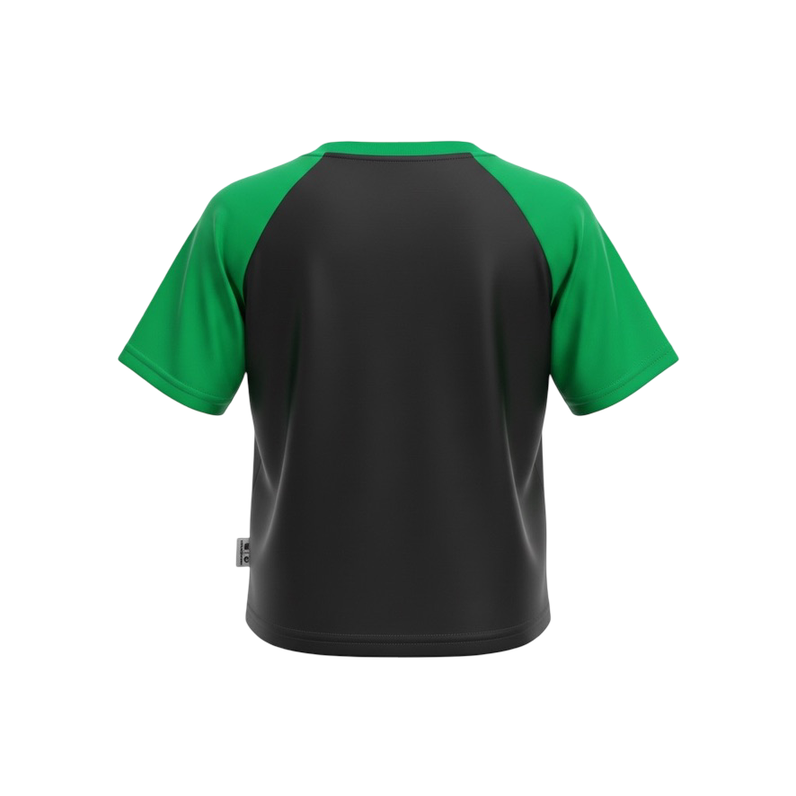 HEROES Black Raglan Crop Top Greatness Clothing Shop