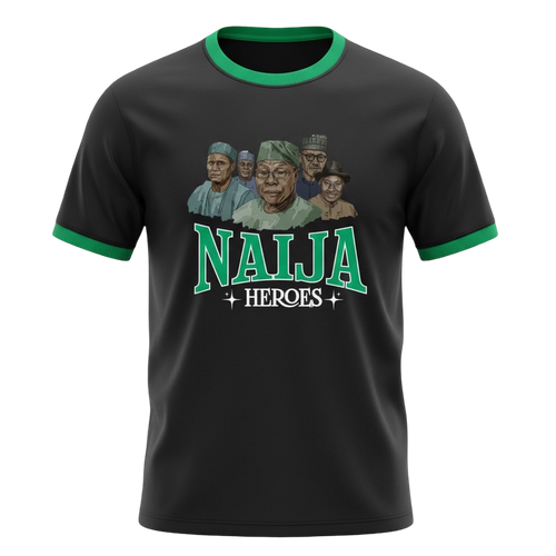 HEROES Black T-shirt Greatness Clothing Shop
